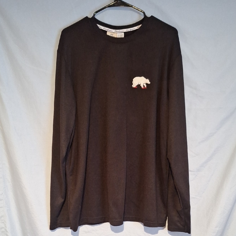 Dearfoam's Men's Black Long Sleeve Top Size XL